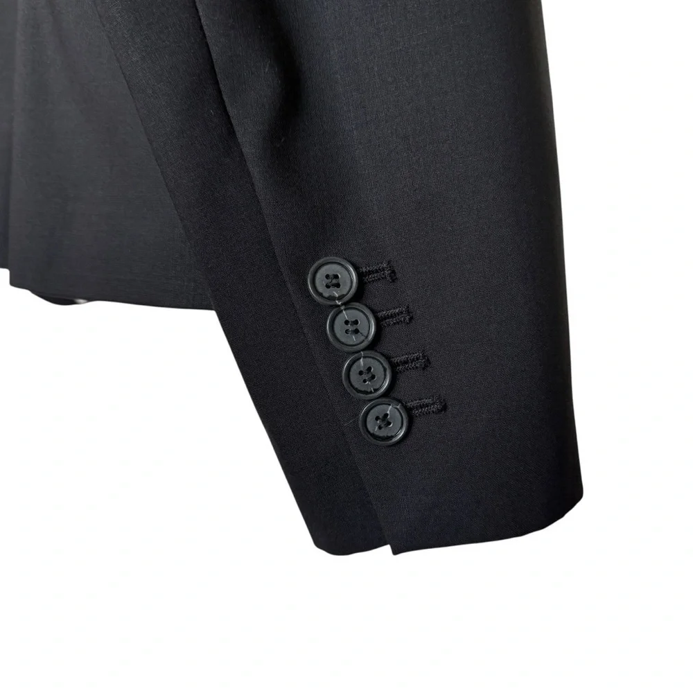 Ann Taylor Women's Black Blazer Jacket 14 Formal Tailored Fit Wool Business